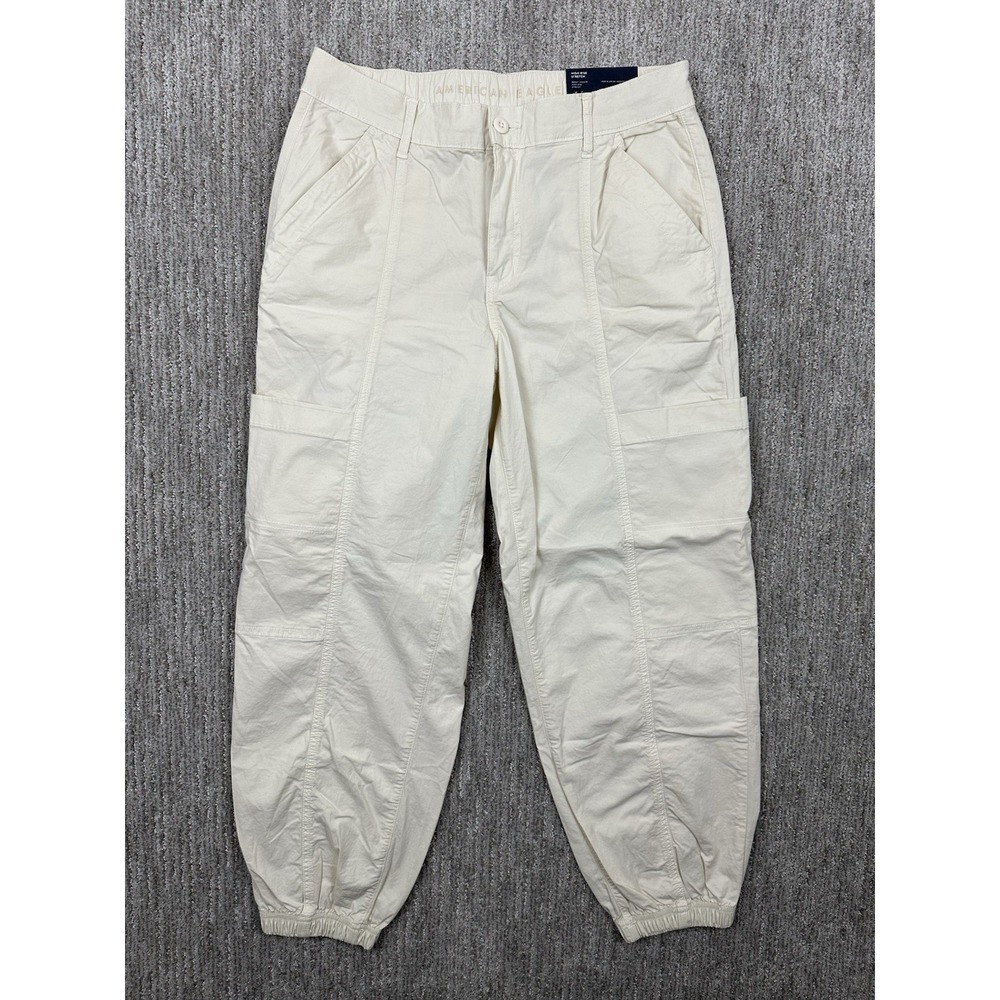 American Eagleβ Stretch Baggy Jogger Women's Size 8 Reg Ivory Cargo NWT